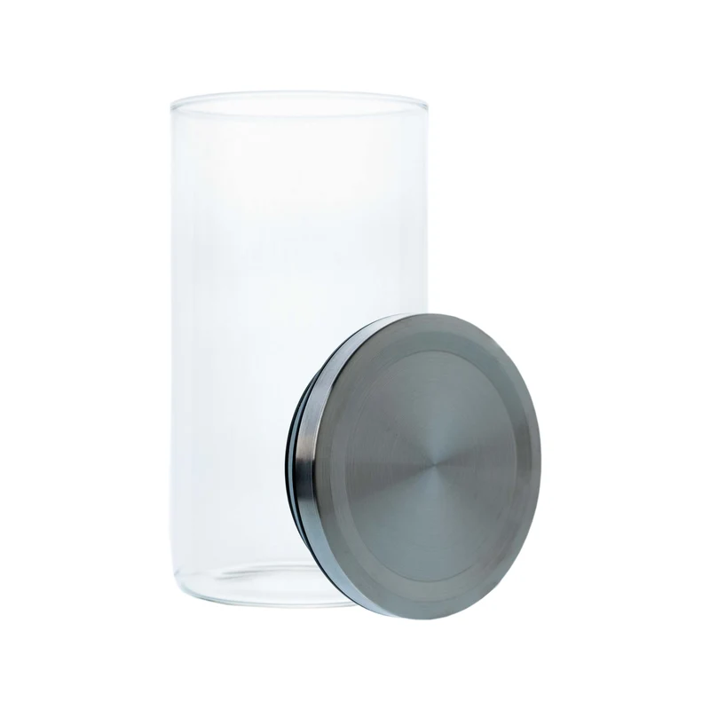 Borosilikatglas - Vorratsglas 1100 ml mit Edelstahldeckel