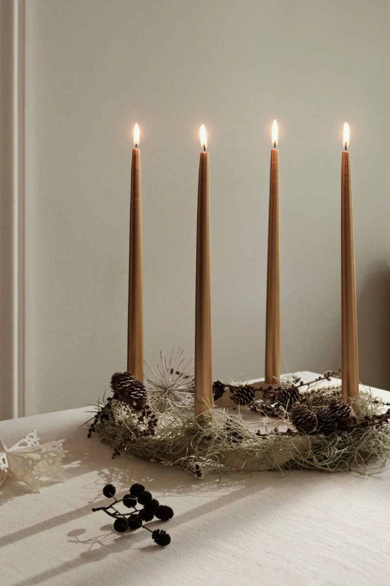Broste Copenhagen Halo Leuchter gold 24,5cm