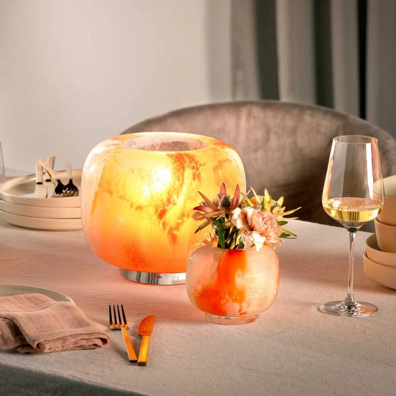 Vase CIPRIA DUE 20 cm orange/blau