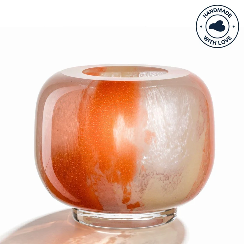 Vase CIPRIA DUE 11 cm orange/creme