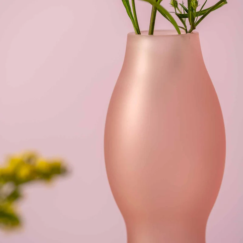 Vase VIVACE 34 cm satiniert rosé