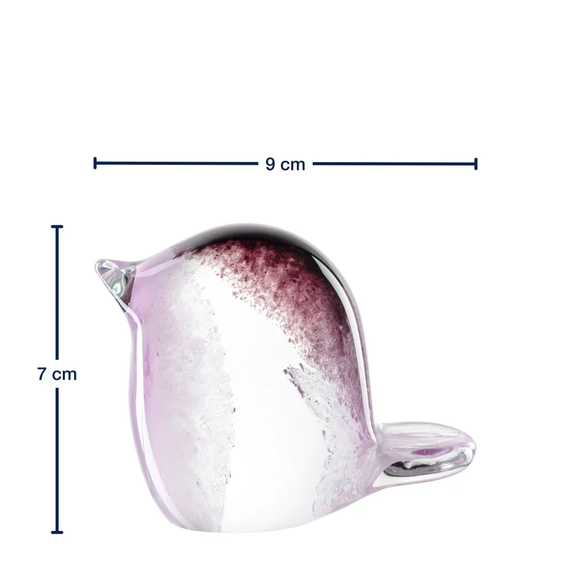 Glasvogel VIVACE 7 cm rosé/lila