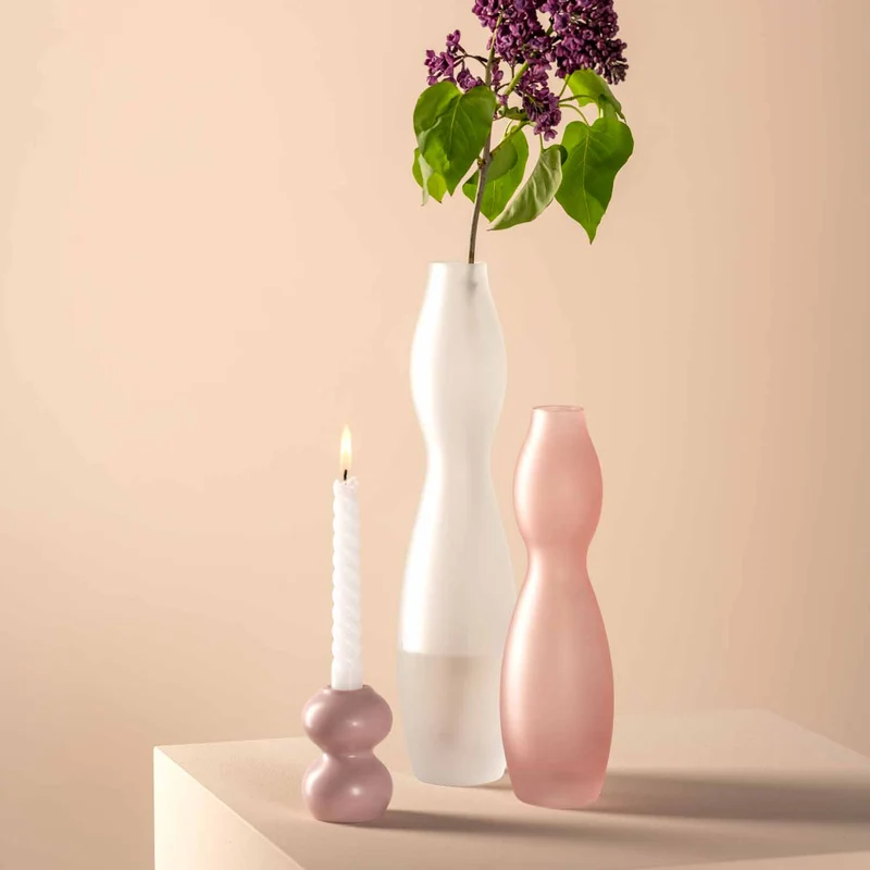 Vase VIVACE 25 cm satiniert rosé