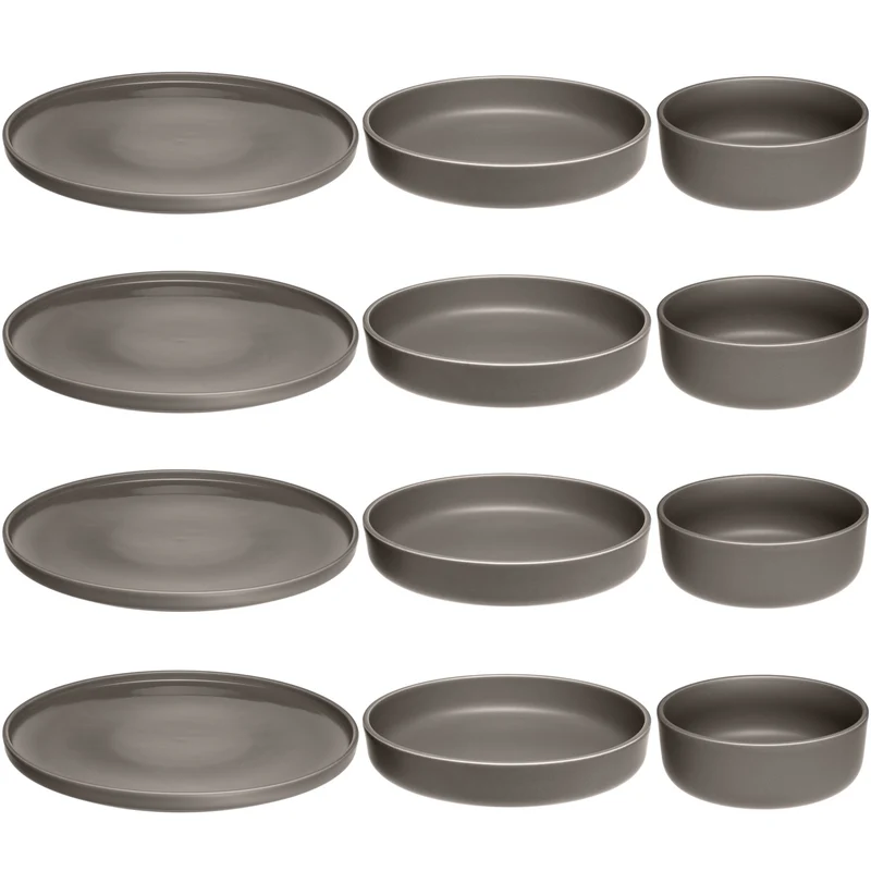 Geschirrset ROMA taupe 12-teilig