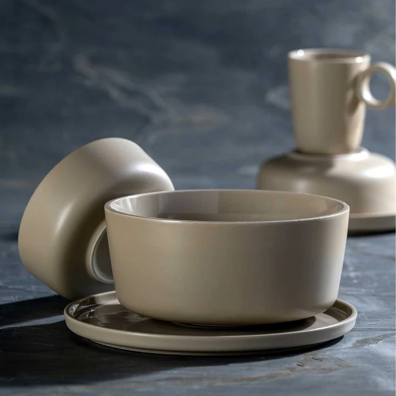 Keramikschale ROMA 23 cm beige