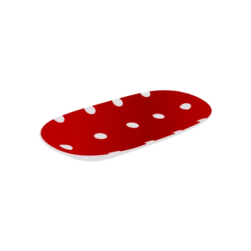 Karaca Polka Dot Rot Porzellanteller 26 cm
