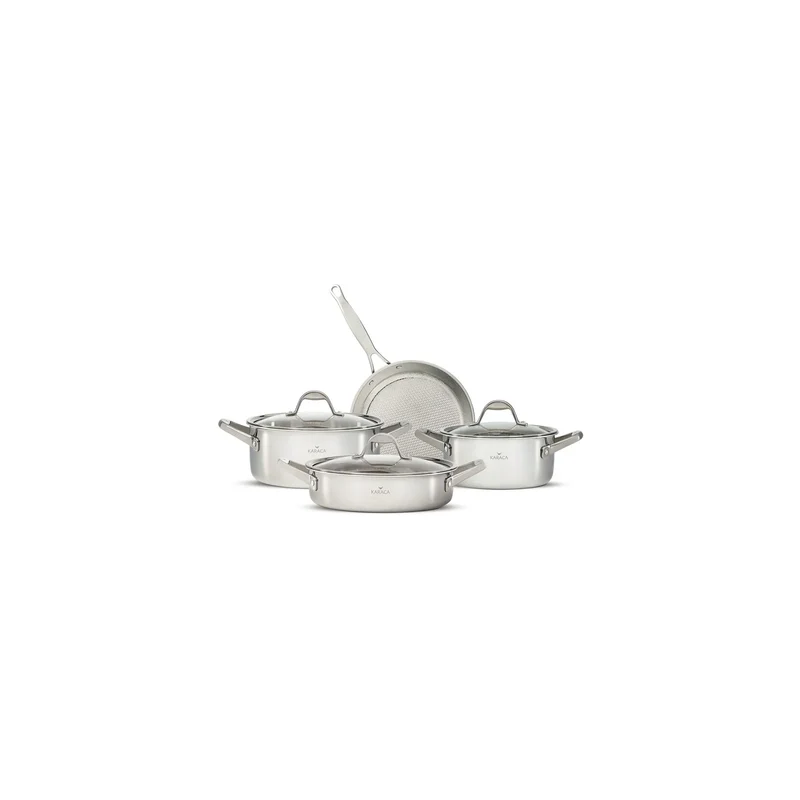 Karaca Power Steel Tri Ply 7 Teilige Topfset