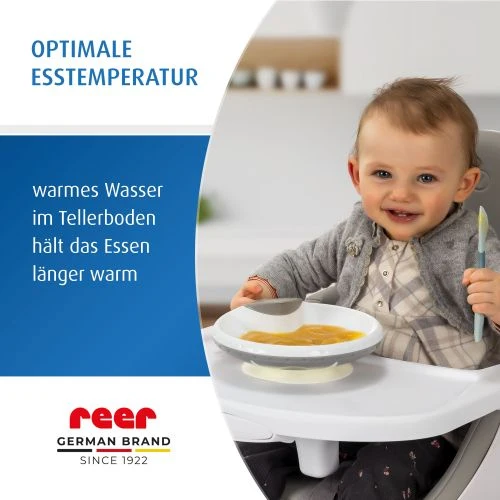 reer Kinder Warmhalte Teller mit Saugnapf, 6m+
