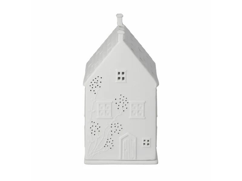 räder Lichthaus mit Ranken Landhäuschen weiß 13cm