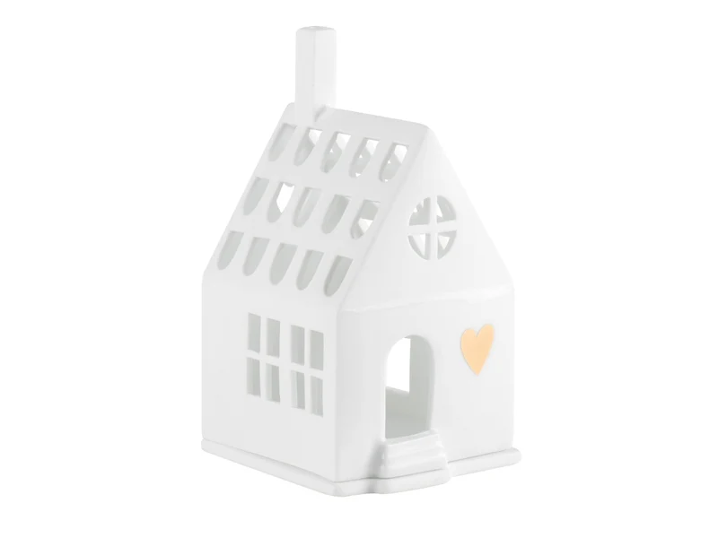 räder Lichthaus Home is where the heart is weiß 13cm