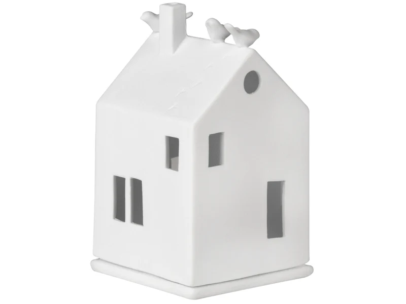 räder Lichthaus Vogelhaus weiß 13cm