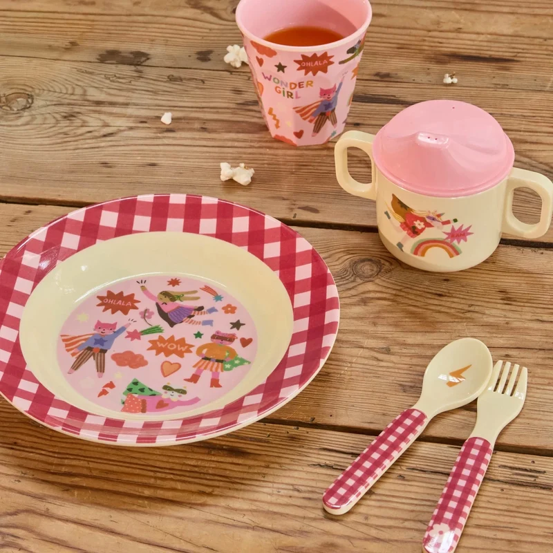 rice mittelgroßer Kinderbecher Hero Pink