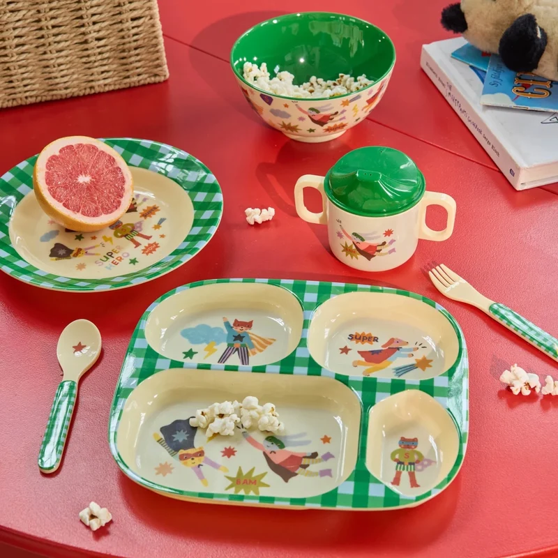rice Kinderteller Hero Green – 4er Fächer