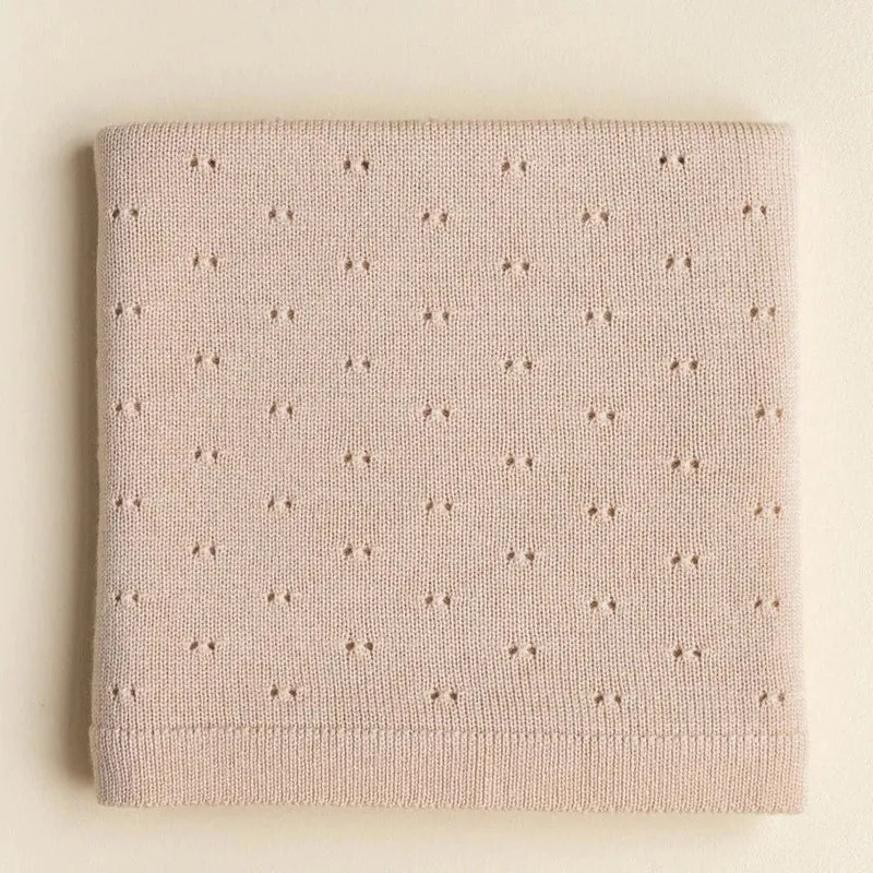 Hvid Babydecke Bibi aus Wolle (Merino)