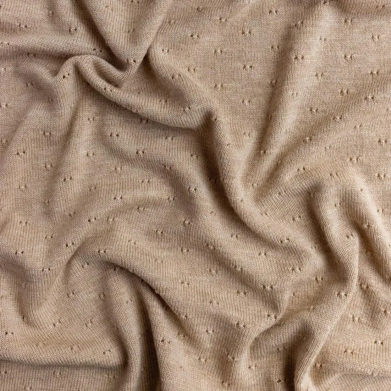 Hvid Babydecke Bibi aus Wolle (Merino)