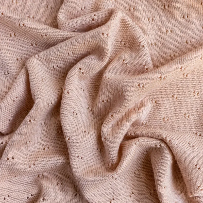 Hvid Babydecke Bibi aus Wolle (Merino)
