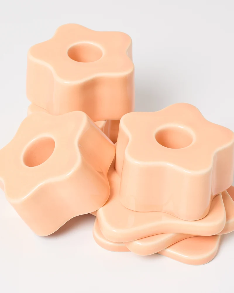 Seia Kerzenhalter flower peach