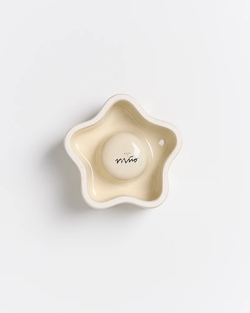 Seia Kerzenhalter flower beige