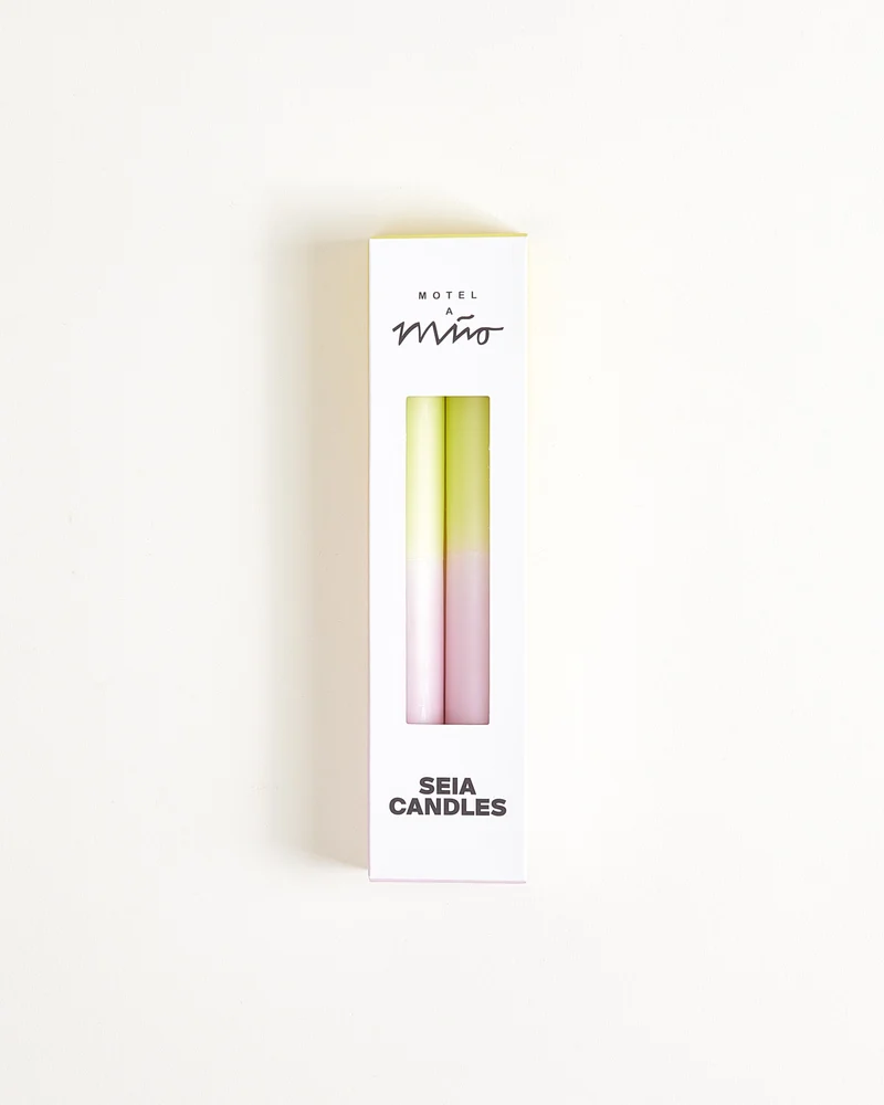 Seia Stabkerze 2er-Set rosa lime