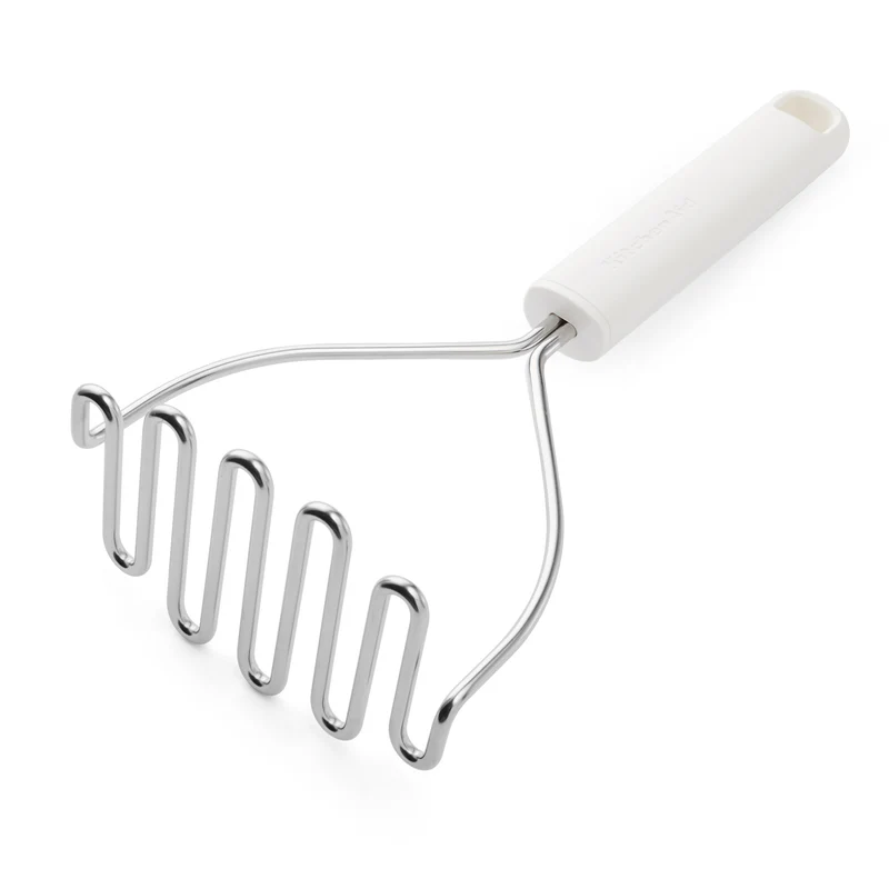 KitchenAid Kartoffelstampfer Classic Porzellanweiß Edelstahl 25,5cm - Püree