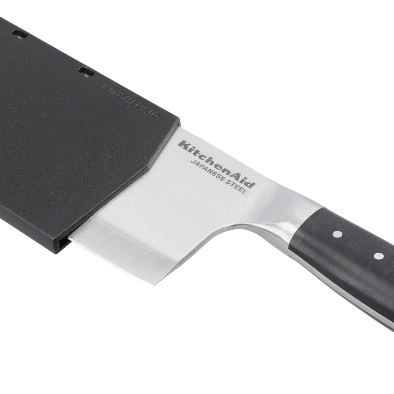 KitchenAid Hackmesser Gourmet Edelstahl 15 cm Schwarz/Silber - Spülmaschinenfest