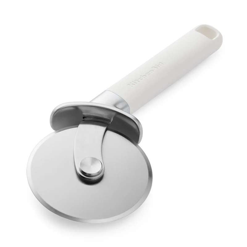 KitchenAid Pizzaschneider Classic Porzellanweiß Edelstahl 23,5cm - Pizzaroller