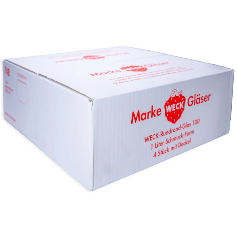 WECK-Schmuckglas 1062 ml RR 100 mit Glasdeckel im 4er Karton