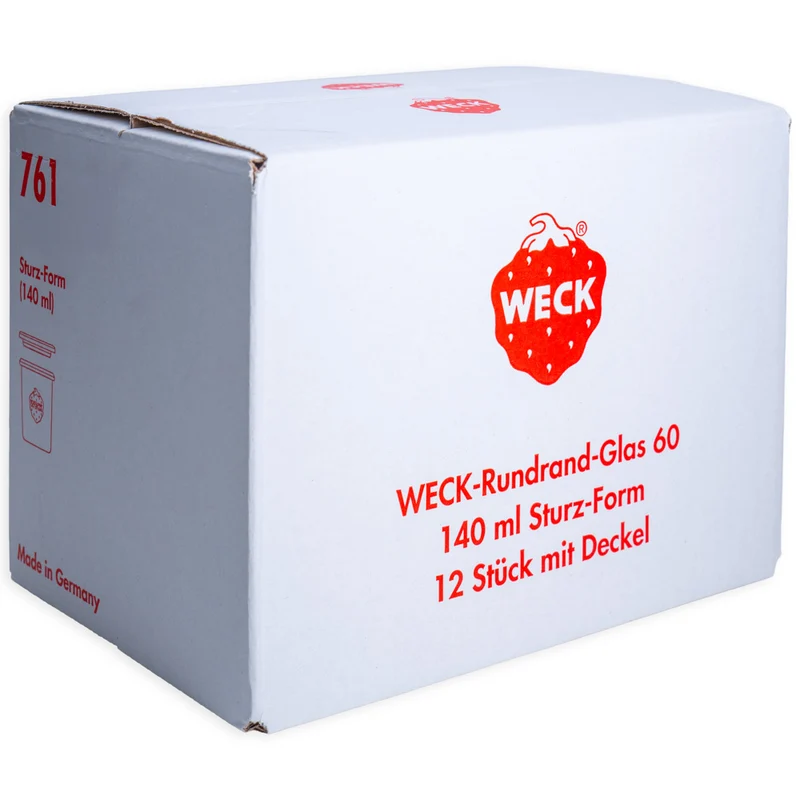 WECK-Mini-Sturzglas 140 ml RR 60 mit Glasdeckel im 12er Karton