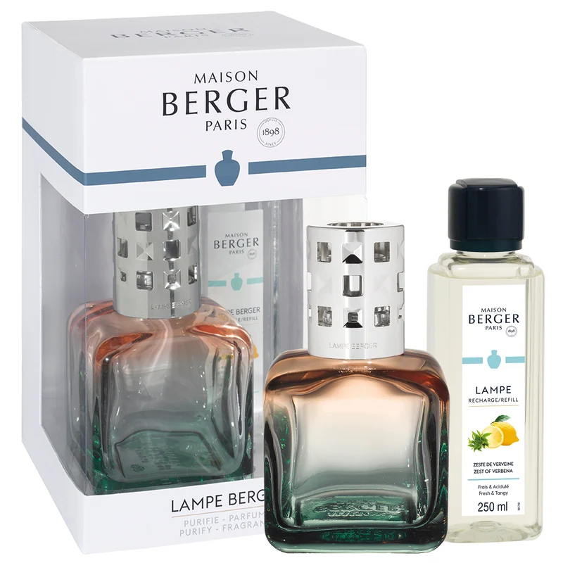Maison Berger Geschenkset - Duftlampe - Glaçon Pêche/Verte - Zest of Verbena