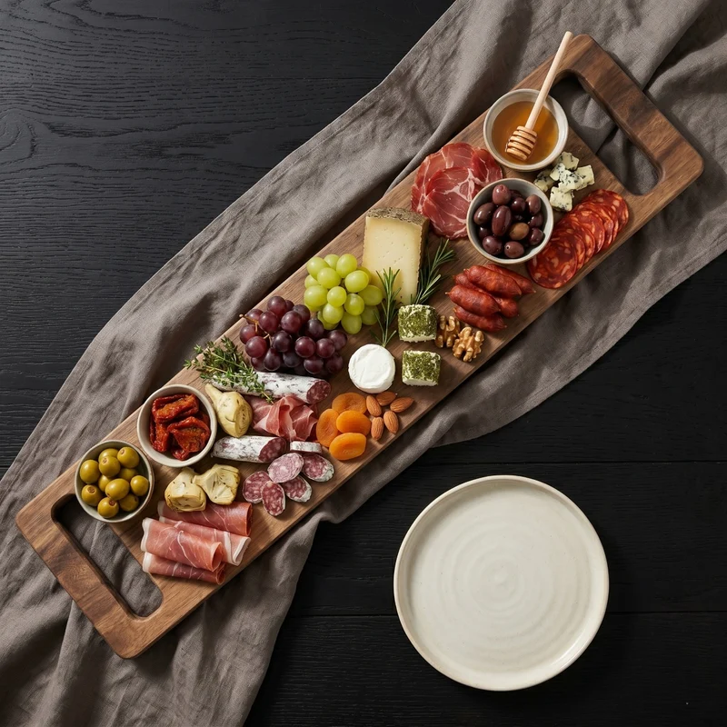 Cookinglife Servierbrett / Tapasbrett - Akazie - 60 x 13 cm