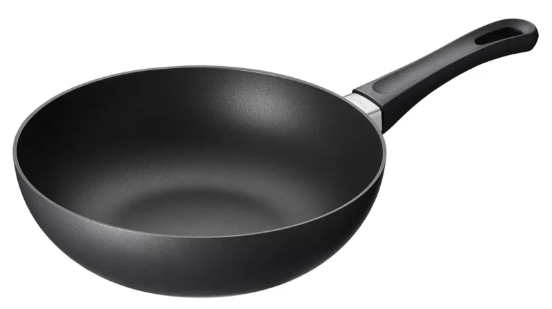 SCANPAN Wokpfanne Classic Induction ø 24 cm - geeignet für alle Wärmequellen - Standard Antihaftbeschichtung