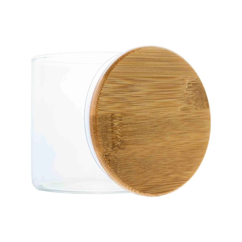 Borosilikatglas - Vorratsglas 500 ml mit Bambusdeckel
