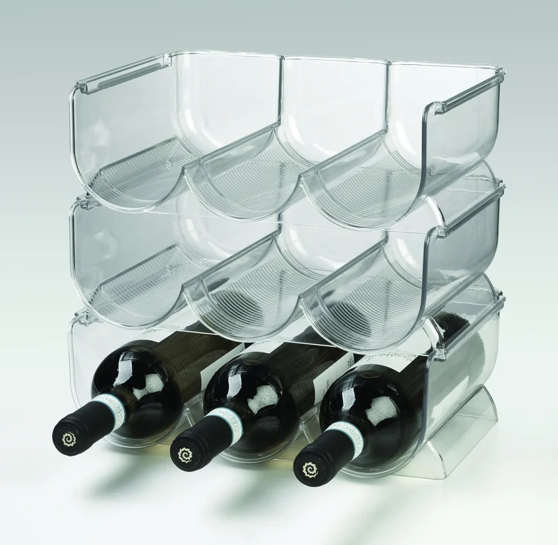 Ghidini Weinregal - Modern Design Kunststoff - Stapelbar und Platzsparend - Ideal zur Aufbewahrung von Weinflaschen
