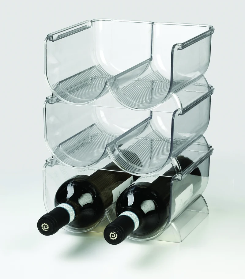 Ghidini Weinregal / Flaschenhalter für 2 Flaschen – Kunststoff – Stapelbar – Erweiterbar