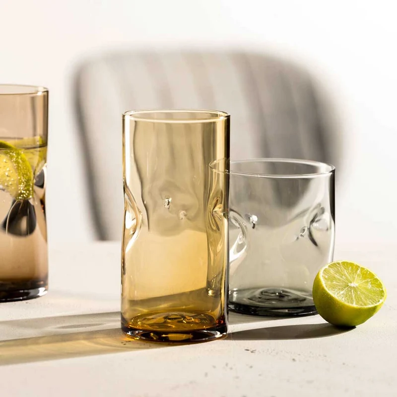 Trinkglas VESUVIO 300 ml grau 4er-Set