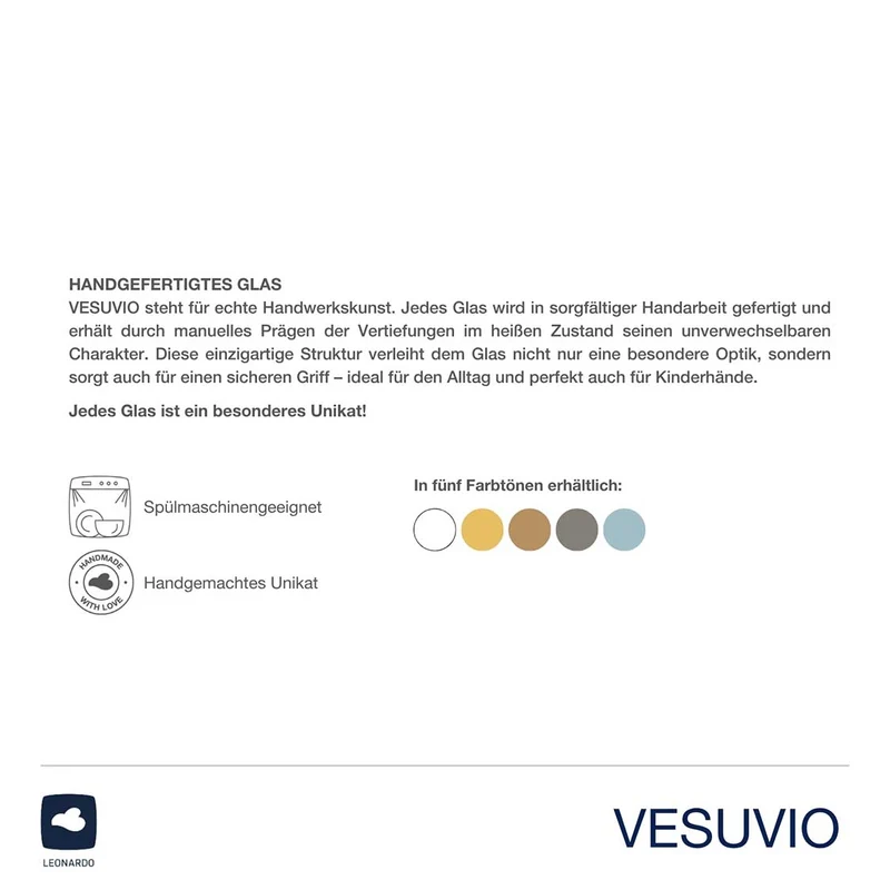 Trinkglas VESUVIO 300 ml grau 4er-Set