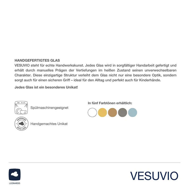 Trinkglas VESUVIO 300 ml blau 4er-Set