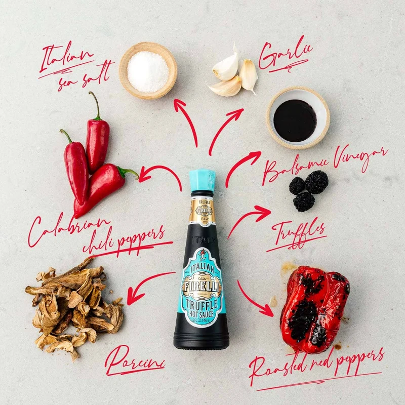 Casa Firelli Italian Truffle Hot Sauce 148ml Glasflasche