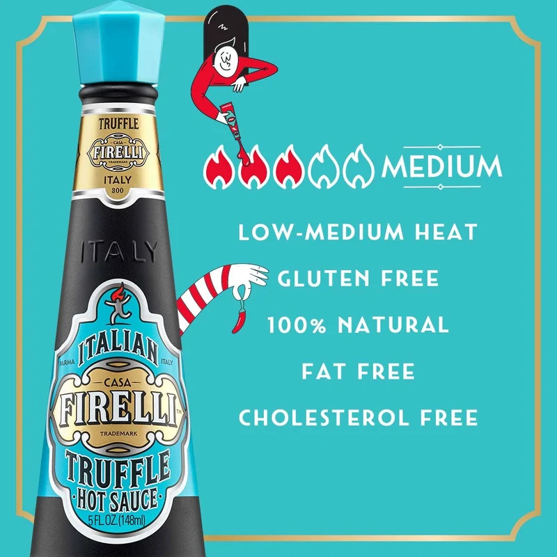 Casa Firelli Italian Truffle Hot Sauce 148ml Glasflasche
