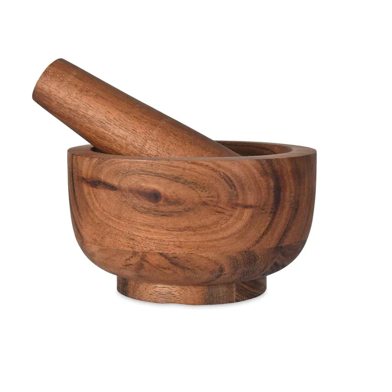 Holzmörser mit Stößel D12 H7cm