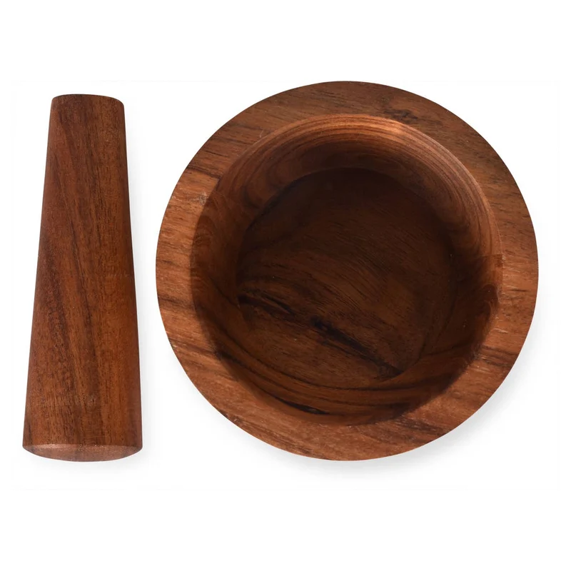 Holzmörser mit Stößel D12 H7cm