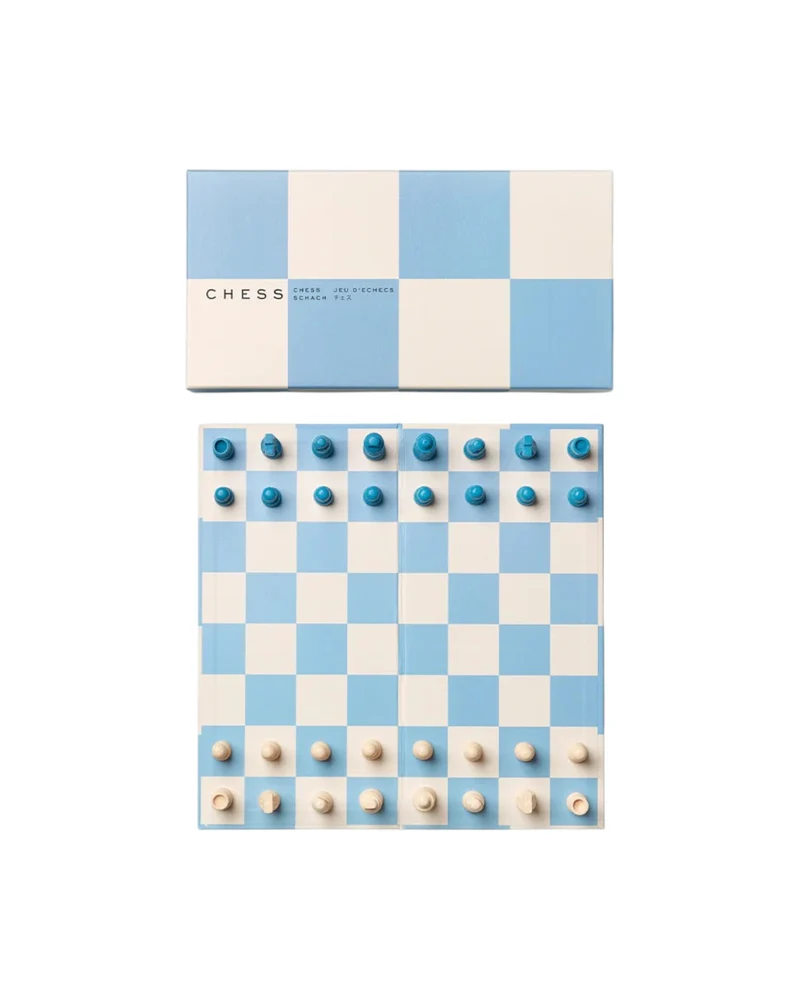 Schach Spiel Blau