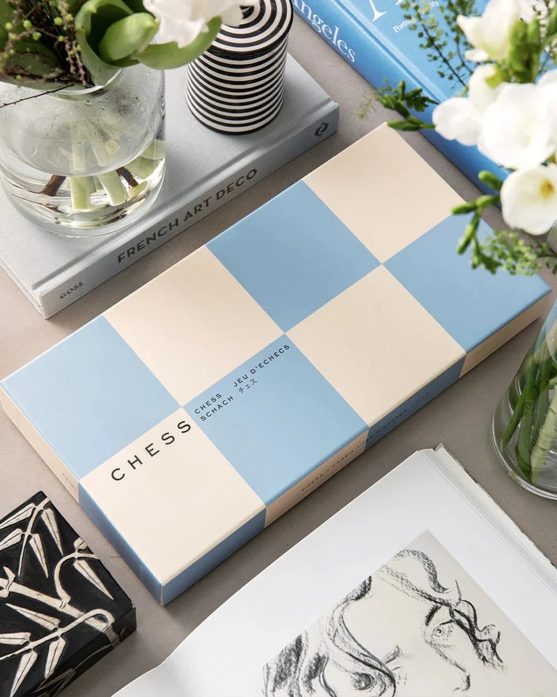 Schach Spiel Blau