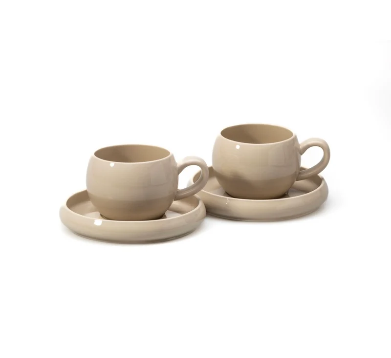 Bondy Beige Kaffeetassen-Set 4-teilig
