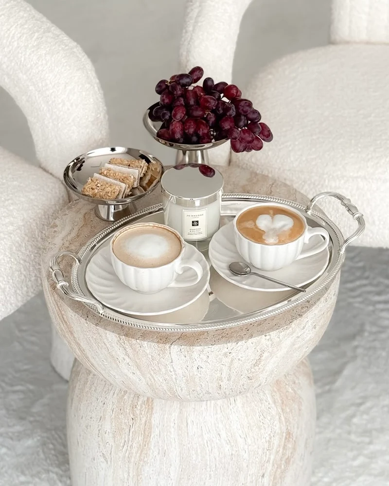 Lotus White Kaffee-Set für 6 Personen