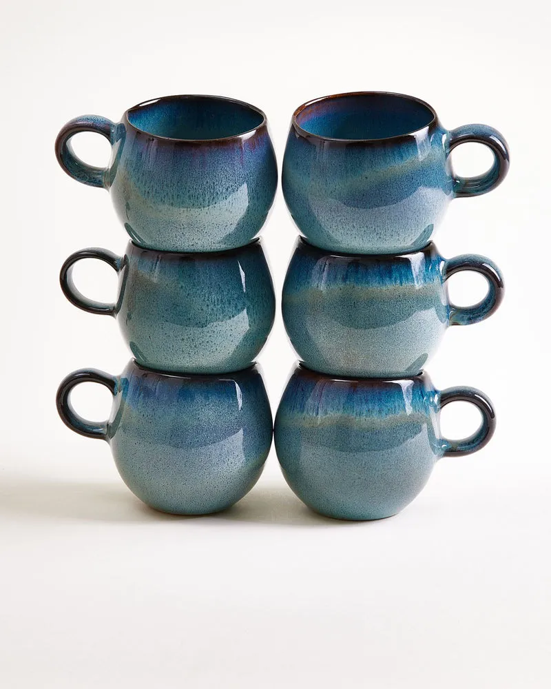 Madeira Tasse klein grünblau 6er-Set