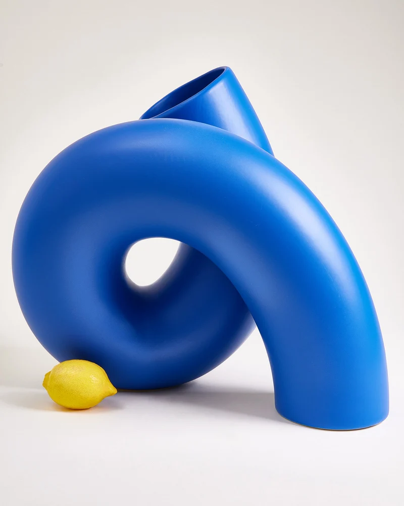 MaM x Ju Schnee Vase XL blau