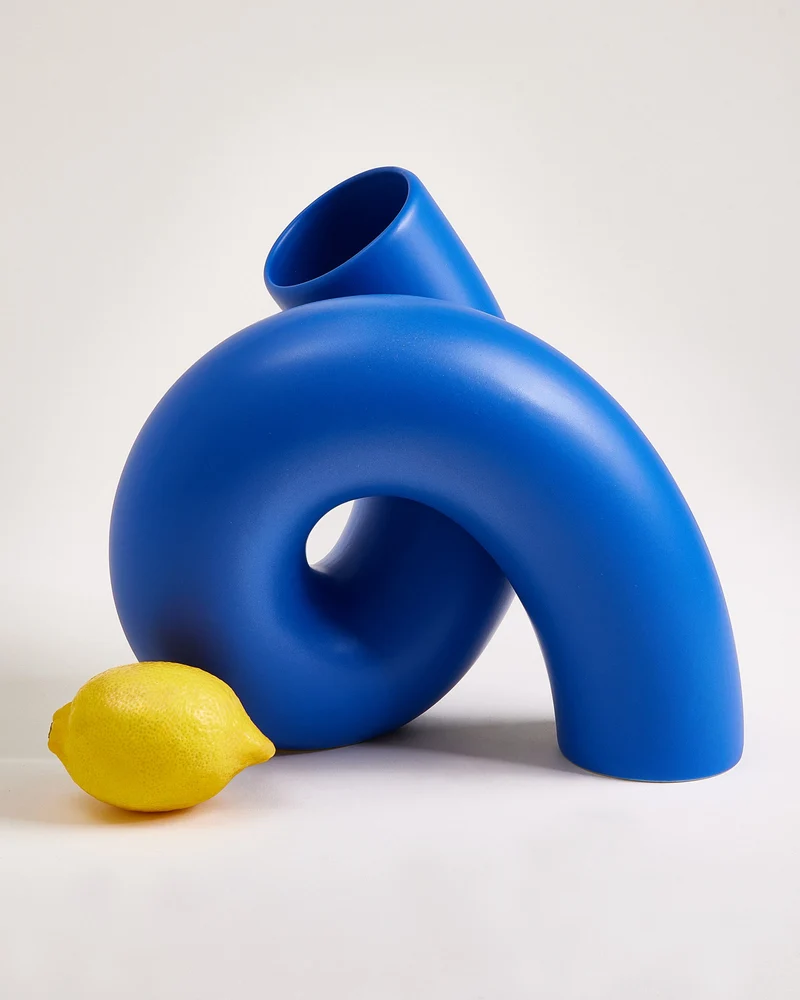 MaM x Ju Schnee Vase L blau