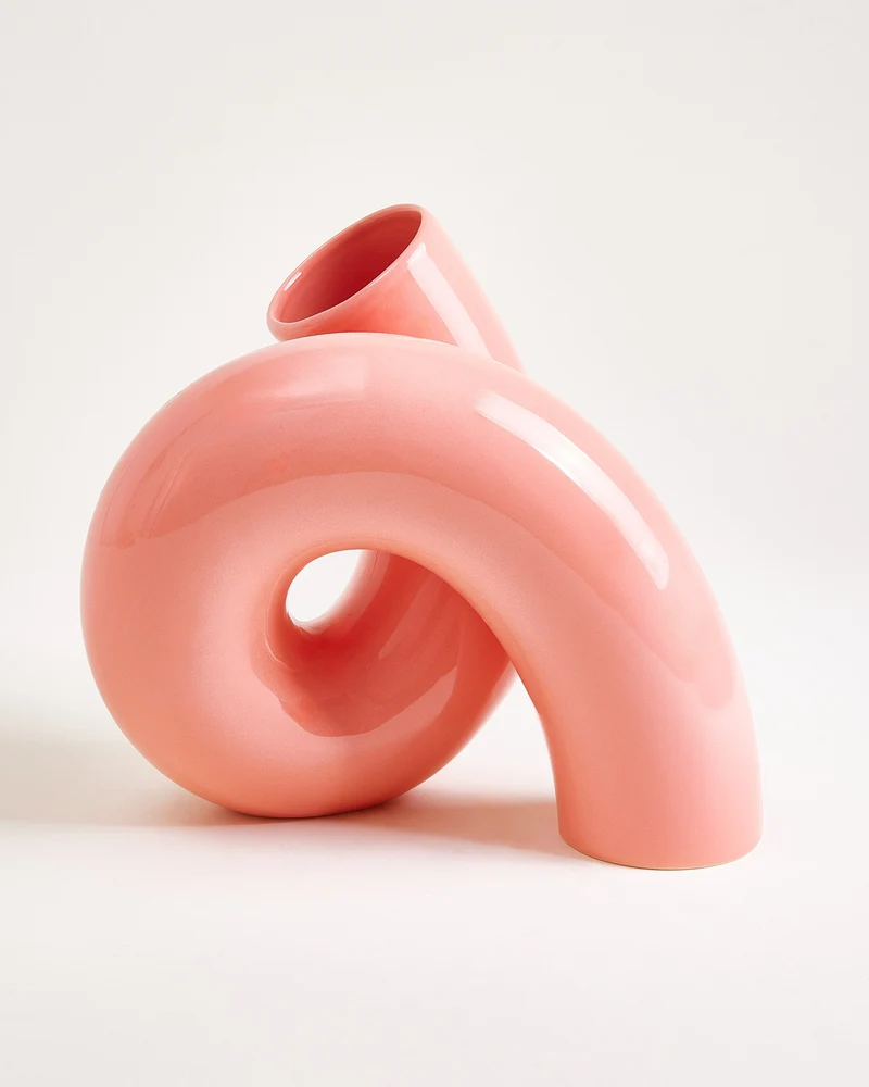 MaM x Ju Schnee Vase L rosa