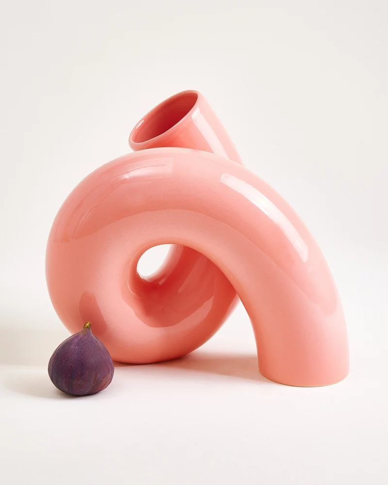 MaM x Ju Schnee Vase L rosa
